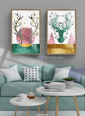 File in trần File tranh hiện đại pha lê gương HD20984 (file gốc) xuyên sáng