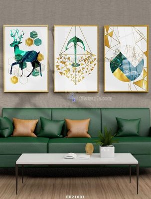 File in trần File tranh hiện đại pha lê gương HD21001 (bản gốc 3D) sống động