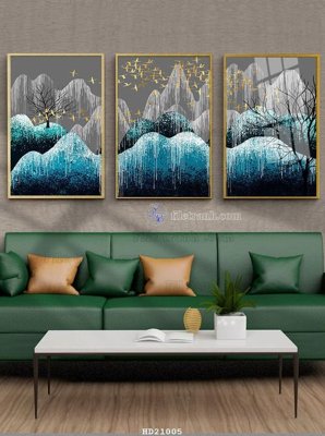 File tranh File tranh hiện đại pha lê gương HD21005 (gốc) in trên kính