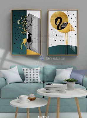 File ảnh File tranh hiện đại pha lê gương HD21022 (gốc) in decal dán tường