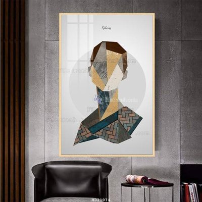 File tranh gốc PSD File tranh hiện đại pha lê gương HD21074 còn nguyên layer