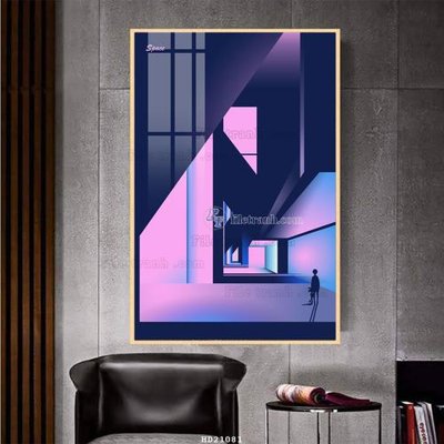 Ảnh gốc file in lụa File tranh hiện đại pha lê gương HD21081 chi tiết