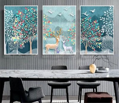 File ảnh File tranh hiện đại pha lê gương HD21118 (gốc) cho trang trí nhà hàng