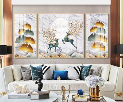 File gốc File tranh hiện đại pha lê gương HD21206 (in lụa) tranh mã đáo