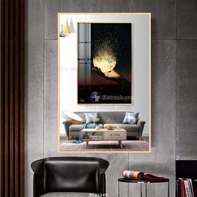 File gốc File tranh hiện đại pha lê gương HD21245 (in tráng gương) sang trọng