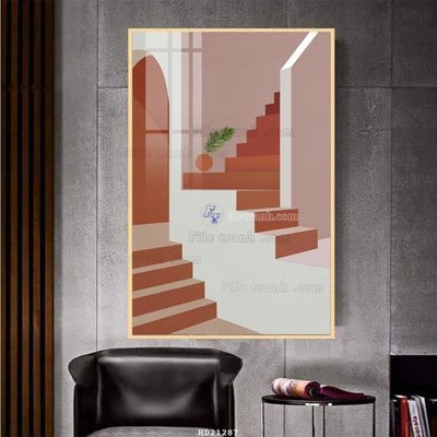 File tranh File tranh hiện đại pha lê gương HD21287 (gốc) in vải canvas