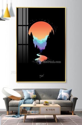 File ảnh File tranh hiện đại pha lê gương HD21307 (gốc) in standee