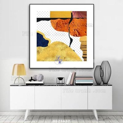 File tranh File tranh hiện đại pha lê gương HD21437 (bản gốc) treo quán cafe