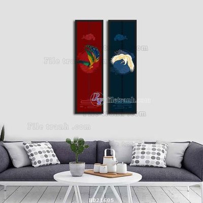 File gốc File tranh hiện đại pha lê gương HD21605 (chuẩn màu) cho in offset