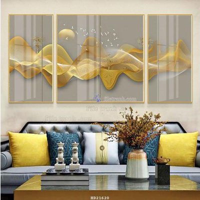 File gốc File tranh hiện đại pha lê gương HD21620 (in tráng gương) hiện đại