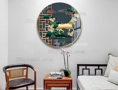 File gốc File tranh hiện đại pha lê gương HD21634 (in mica) cắt laser