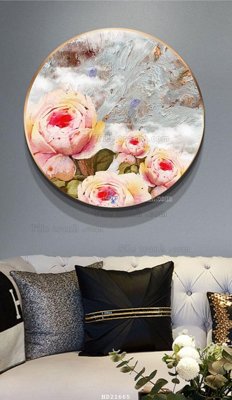 File in mica File tranh hiện đại pha lê gương HD21665 (bản gốc) làm vách ngăn