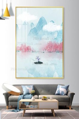 File gốc in ấn File tranh hiện đại pha lê gương HD21700 chuẩn màu CMYK