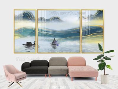 File in trần File tranh hiện đại pha lê gương HD21705 (file gốc) xuyên sáng