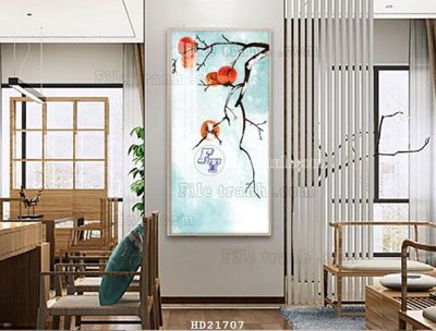 File tranh File tranh hiện đại pha lê gương HD21707 (bản gốc) in lụa dán tường