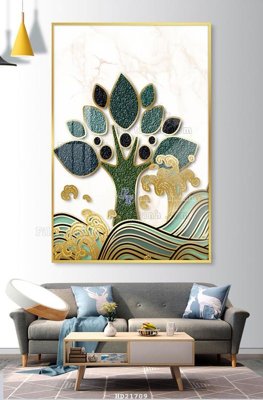 File gốc File tranh hiện đại pha lê gương HD21709 (in ấn) màu sắc trung thực