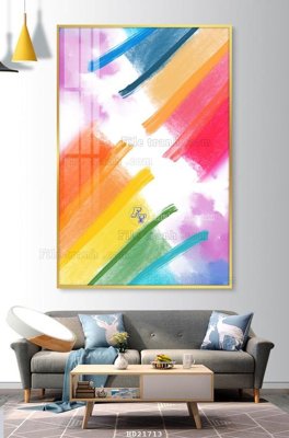 File tranh File tranh hiện đại pha lê gương HD21713 (gốc) chủ đề thành phố