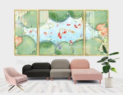 File in trần File tranh hiện đại pha lê gương HD21720 (bản gốc) phong cảnh