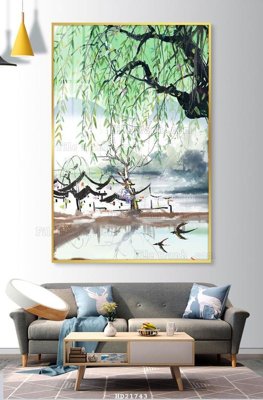 Download file gốc File tranh hiện đại pha lê gương HD21743 (in lụa) tranh 3D