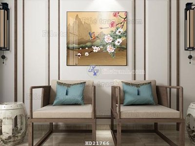 Tải file gốc in lụa File tranh hiện đại pha lê gương HD21766 siêu nét