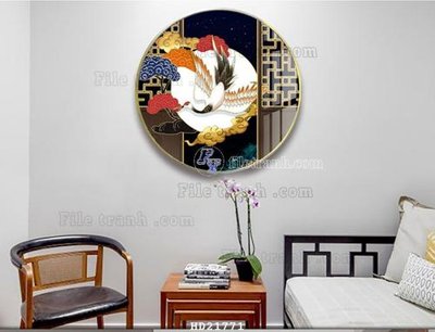 File gốc File tranh hiện đại pha lê gương HD21771 (in lụa) chi tiết cao