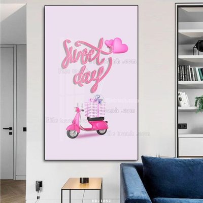 File tranh File tranh hiện đại pha lê gương HD21852 (bản gốc) in lụa 3D