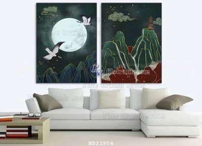 Ảnh mô tả file gốc in mica File tranh hiện đại pha lê gương HD21954