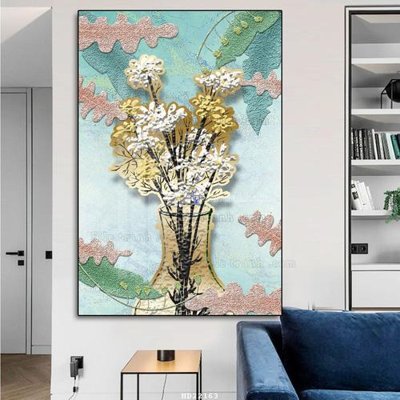 File in trần File tranh hiện đại pha lê gương HD22163 (bản gốc) đại dương