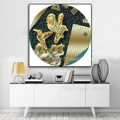 File gốc File tranh hiện đại pha lê gương HD22168 (dành cho trang trí nội thất)