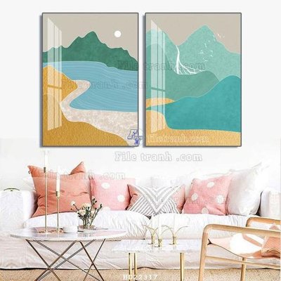 File gốc File tranh hiện đại pha lê gương HD22317 (PNG) không nền chất lượng