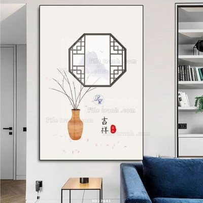File gốc File tranh hiện đại pha lê gương HD22441 (in mica) trang trí