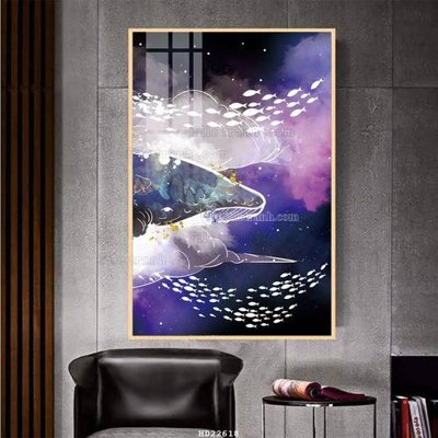 File gốc File tranh hiện đại pha lê gương HD22618 (in lụa) tranh phong thủy