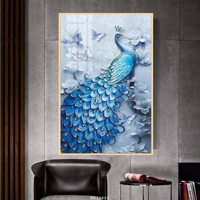 File in trần File tranh hiện đại pha lê gương HD22622 (bản gốc) mây trời