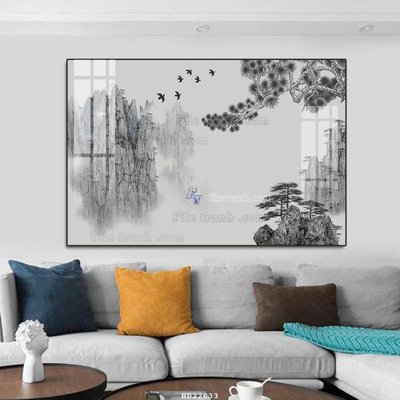 File tranh File tranh hiện đại pha lê gương HD22633 (gốc) in trên kính