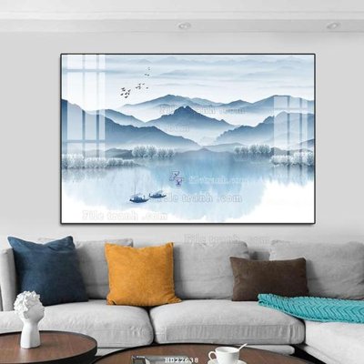 File tranh File tranh hiện đại pha lê gương HD22638 (bản gốc) in lụa dán tường