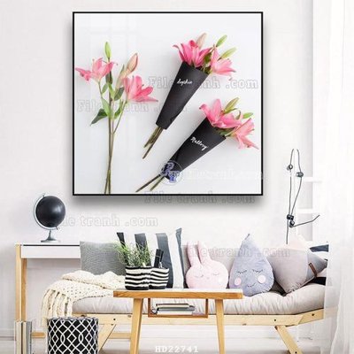 Hình ảnh file gốc in lụa File tranh hiện đại pha lê gương HD22741