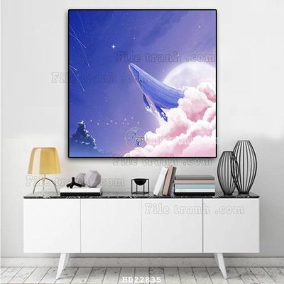 File tranh File tranh hiện đại pha lê gương HD22835 (bản gốc) trang trí văn phòng