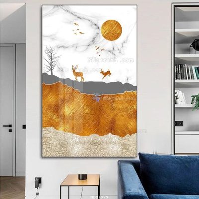 File gốc File tranh hiện đại pha lê gương HD22979 (in lụa) trang trí tường