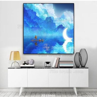 File tranh File tranh hiện đại pha lê gương HD23000 (file gốc) chủ đề phong thủy