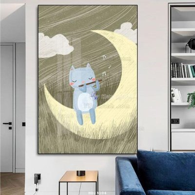 File in mica File tranh hiện đại pha lê gương HD23104 (bản gốc) làm vách ngăn