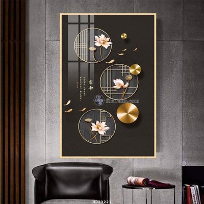 File tranh gốc in trần nhà File tranh hiện đại pha lê gương HD23221 3D