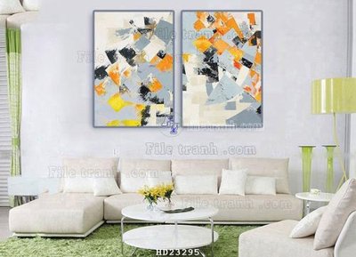 File tranh PSD File bộ tranh treo hiện đại HD23295 chất lượng cao