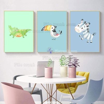 File in trần File bộ tranh treo hiện đại HD23332 (file gốc) xuyên sáng