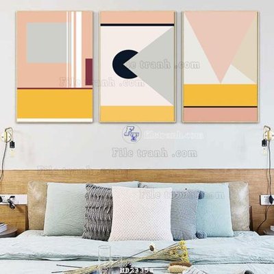 File ảnh gốc File bộ tranh treo hiện đại HD23358 không vỡ nét