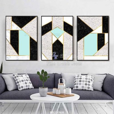 Tải file gốc File bộ tranh treo hiện đại HD23368 (in khổ lớn) không vỡ