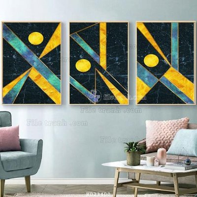 File gốc File bộ tranh treo hiện đại HD23400 (trang trí) phòng ngủ