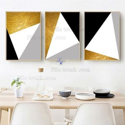 File in trần File bộ tranh treo hiện đại HD23402 (file gốc) phong thủy