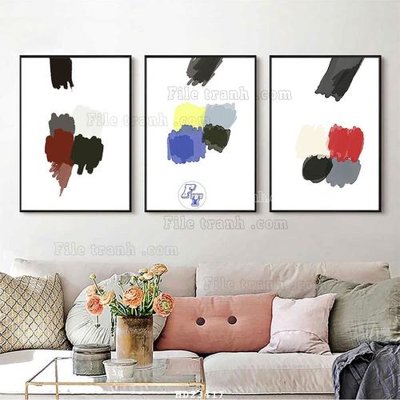 File PSD File bộ tranh treo hiện đại HD23417 (gốc) nhiều lớp (multi-layer)