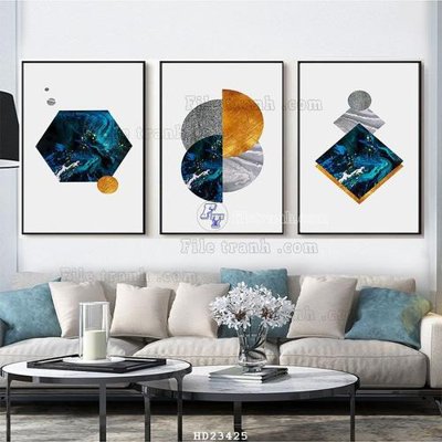 Download file File bộ tranh treo hiện đại HD23425 (gốc) in mica ốp bếp