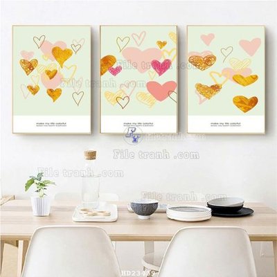 File gốc File bộ tranh treo hiện đại HD23439 (chuẩn CMYK) cho nhà in